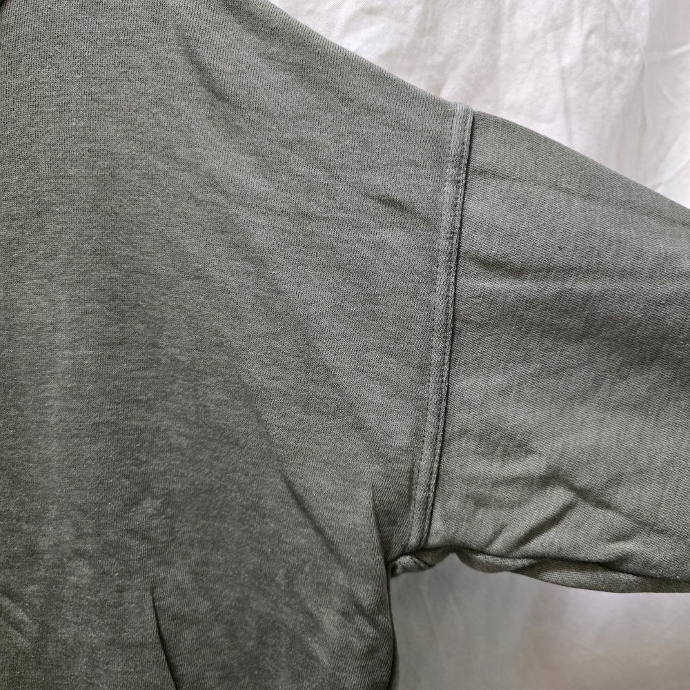 Aerie Women's Olive Green Cowlneck Turtleneck Sweatshirt Oversized Small Raw Hem - Picture 7 of 9